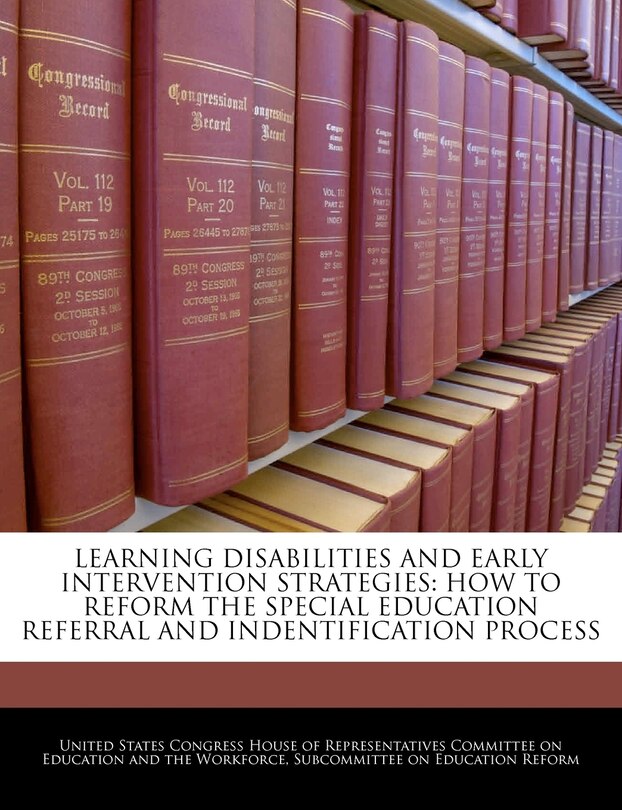 Couverture_Learning Disabilities And Early Intervention Strategies