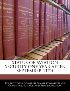 Front cover_Status Of Aviation Security One Year After September 11th