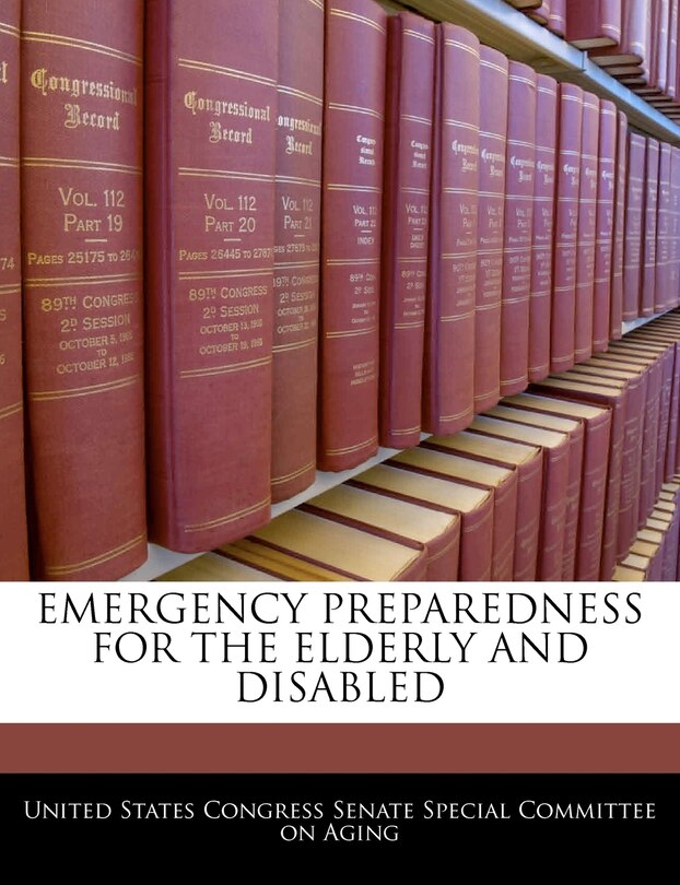 Couverture_Emergency Preparedness For The Elderly And Disabled