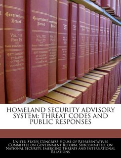 Front cover_Homeland Security Advisory System
