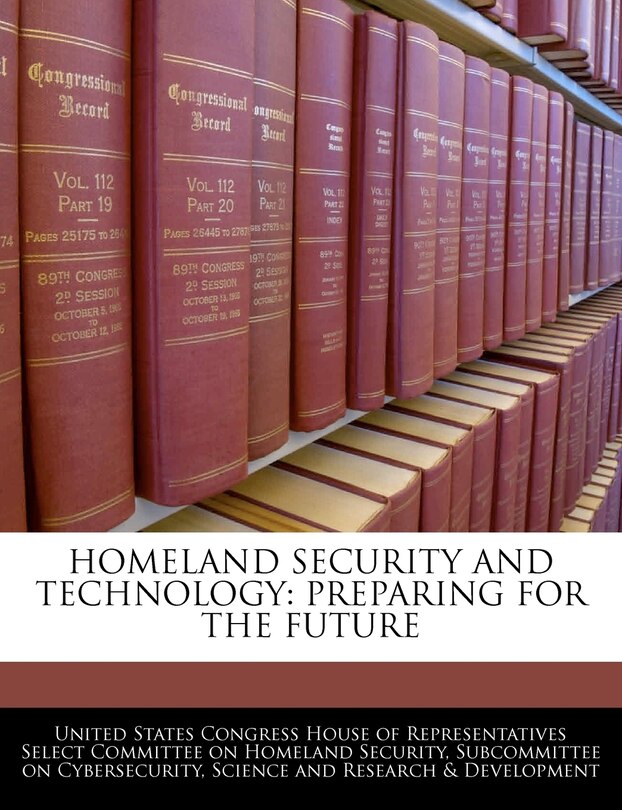 Front cover_Homeland Security And Technology