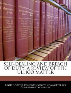 Front cover_Self-dealing And Breach Of Duty