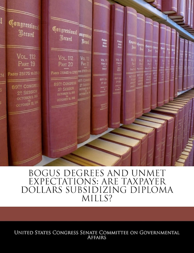 Front cover_Bogus Degrees And Unmet Expectations