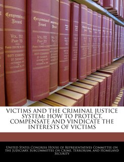 Couverture_Victims And The Criminal Justice System