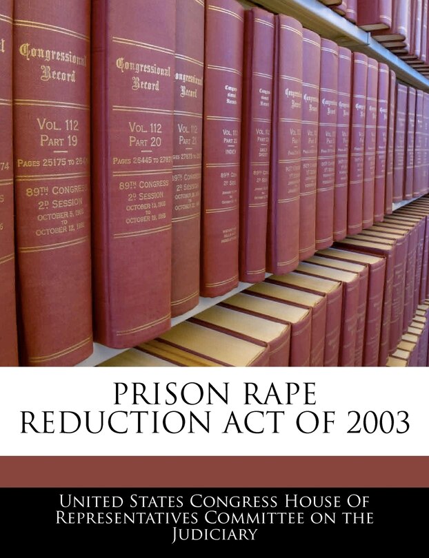 Front cover_Prison Rape Reduction Act Of 2003