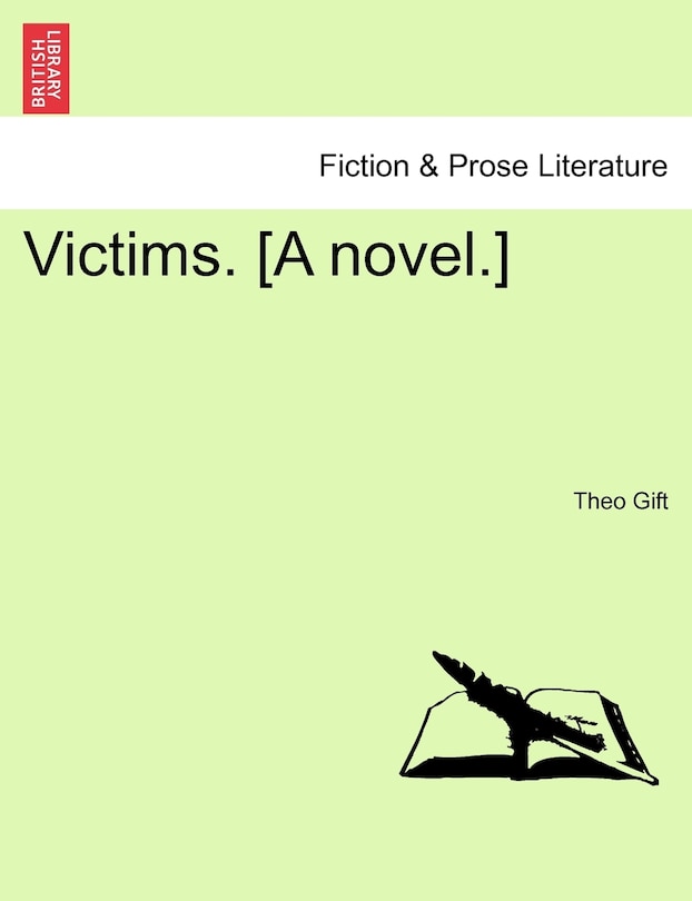 Front cover_Victims. [A Novel.]