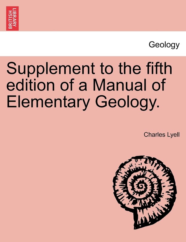 Front cover_Supplement To The Fifth Edition Of A Manual Of Elementary Geology.