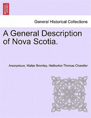 Front cover_A General Description Of Nova Scotia.
