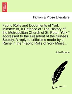 Front cover_Fabric Rolls and Documents of York Minster