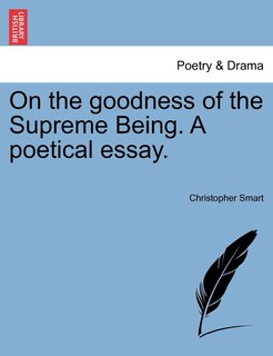Front cover_On The Goodness Of The Supreme Being. A Poetical Essay.