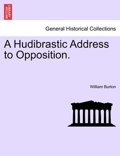 Front cover_A Hudibrastic Address To Opposition.