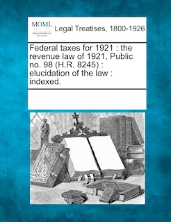 Front cover_Federal Taxes for 1921