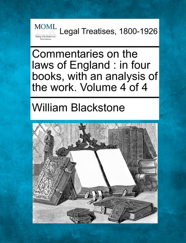 Couverture_Commentaries On The Laws Of England