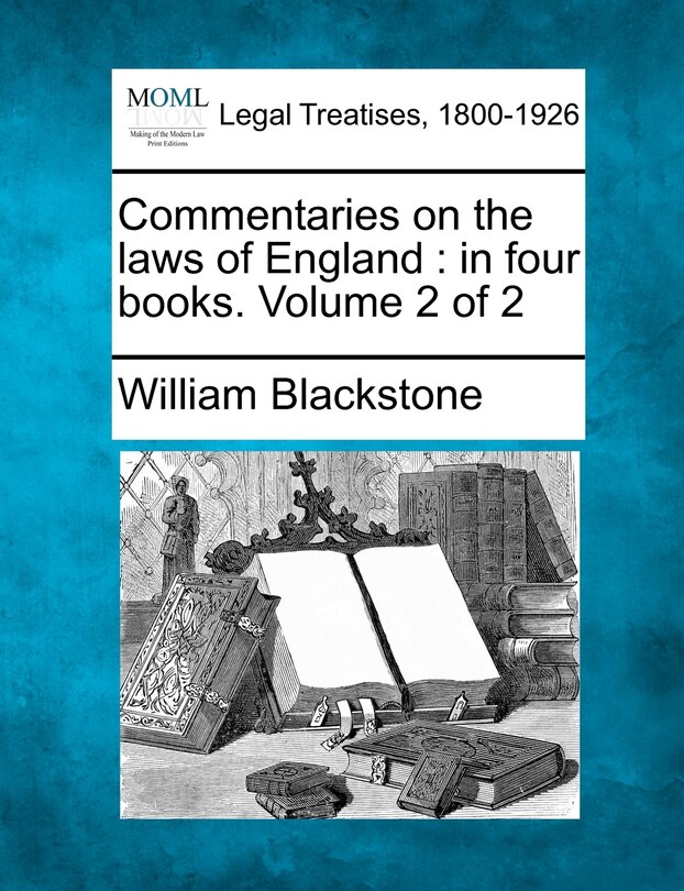 Front cover_Commentaries On The Laws Of England