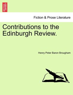Front cover_Contributions To The Edinburgh Review.