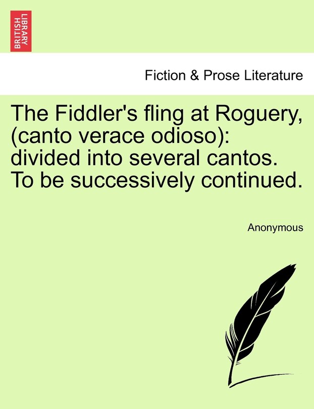 Couverture_The Fiddler's Fling At Roguery, (canto Verace Odioso)