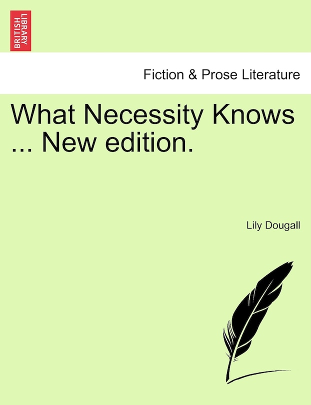 Couverture_What Necessity Knows ... New Edition.