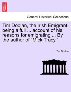Front cover_Tim Doolan, the Irish Emigrant