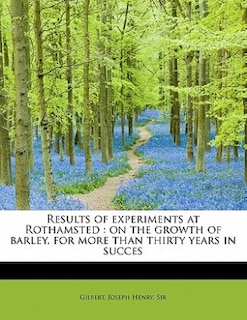 Front cover_Results Of Experiments At Rothamsted