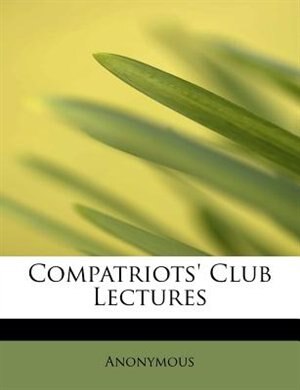 Front cover_Compatriots' Club Lectures