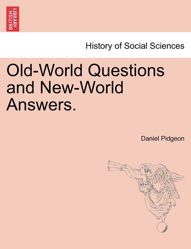 Couverture_Old-world Questions And New-world Answers.