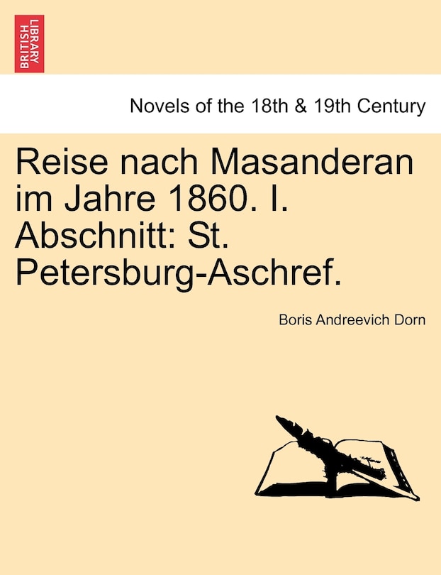 Front cover_Reise Nach Masanderan Im Jahre 1860. I. Abschnitt