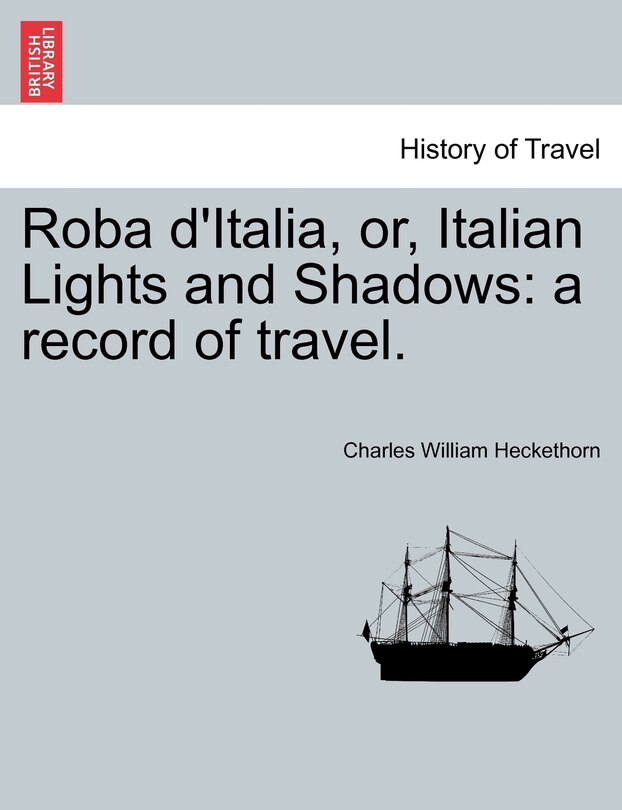 Couverture_Roba D'italia, Or, Italian Lights And Shadows