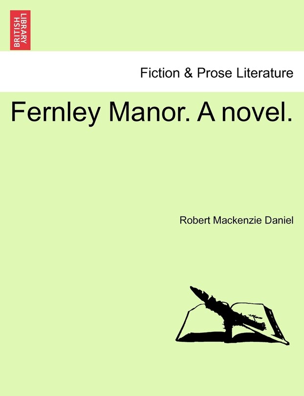 Front cover_Fernley Manor. A Novel.