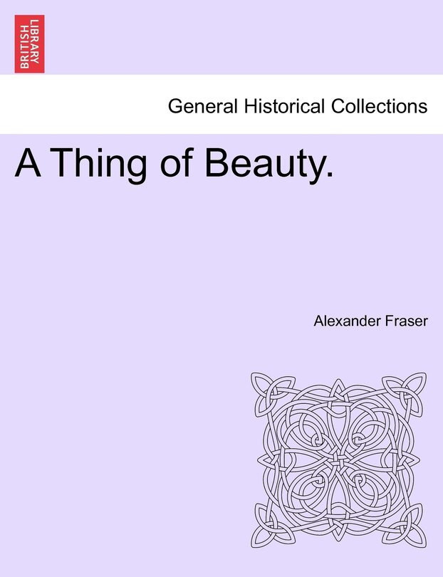 Couverture_A Thing Of Beauty.