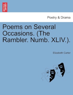 Couverture_Poems On Several Occasions. (the Rambler. Numb. Xliv.).