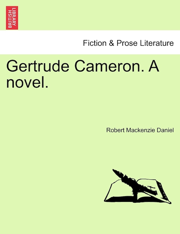 Front cover_Gertrude Cameron. A Novel.