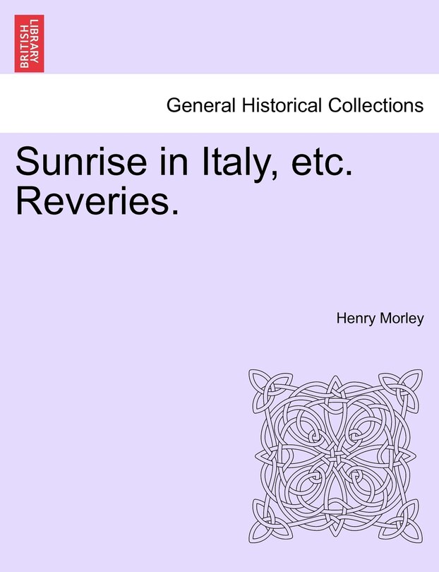 Front cover_Sunrise In Italy, Etc. Reveries.