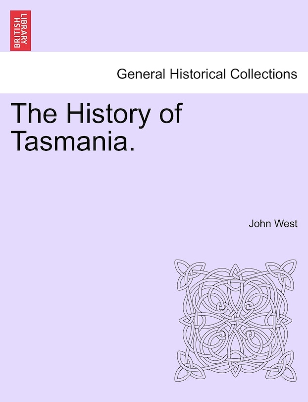 Front cover_The History Of Tasmania.