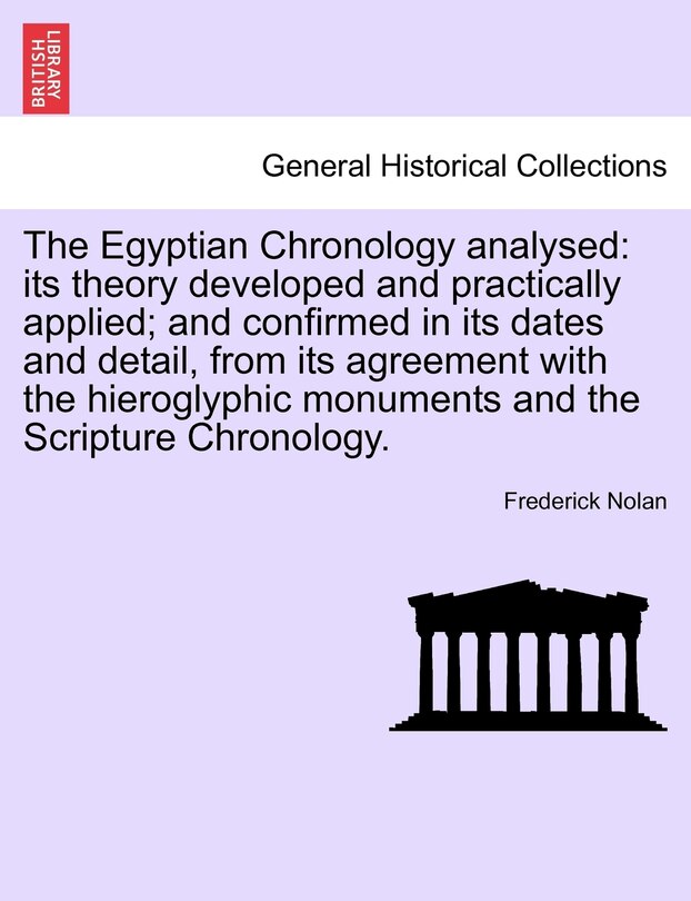 Front cover_The Egyptian Chronology analysed