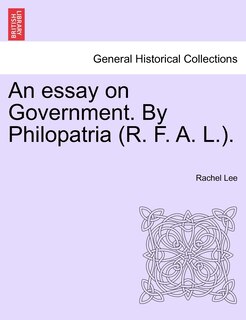 Front cover_An Essay on Government