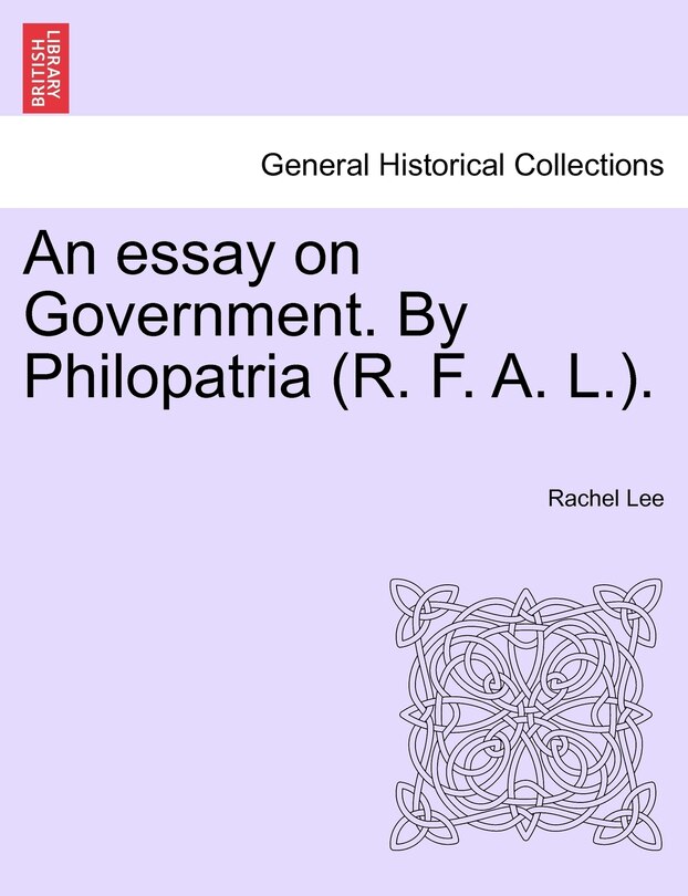 Front cover_An Essay on Government
