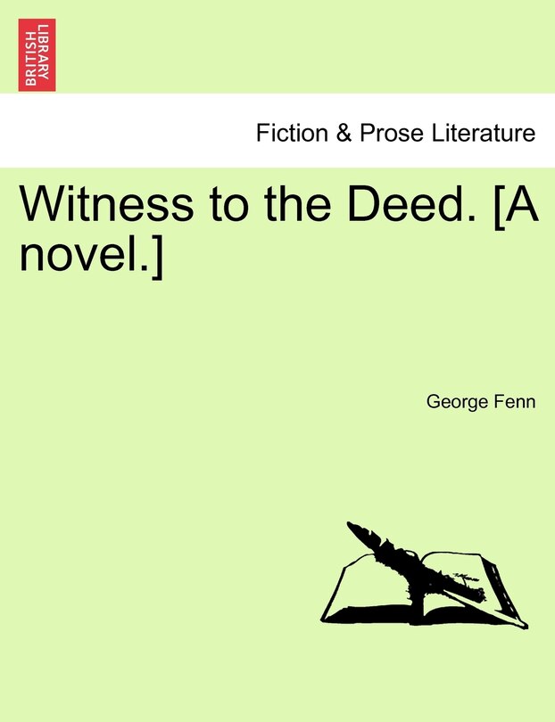 Couverture_Witness To The Deed. [a Novel.]