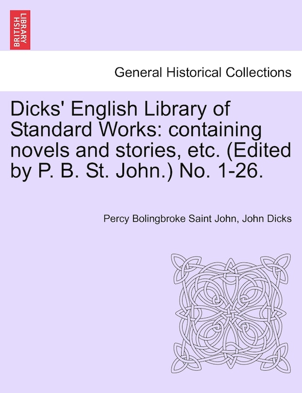 Couverture_Dicks' English Library Of Standard Works