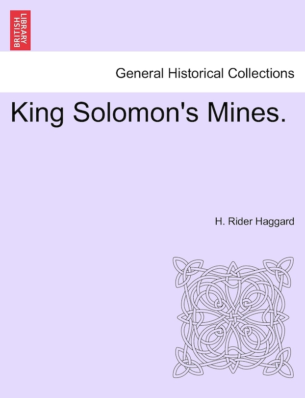 Front cover_King Solomon's Mines.