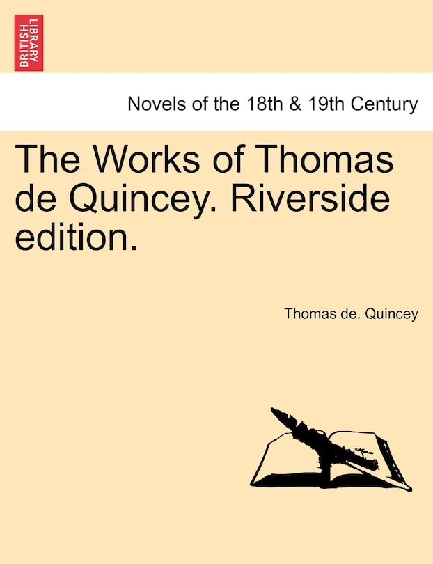 Couverture_The Works Of Thomas De Quincey. Riverside Edition. Volume Iii