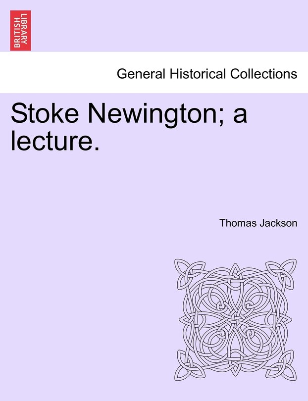 Couverture_Stoke Newington; A Lecture.