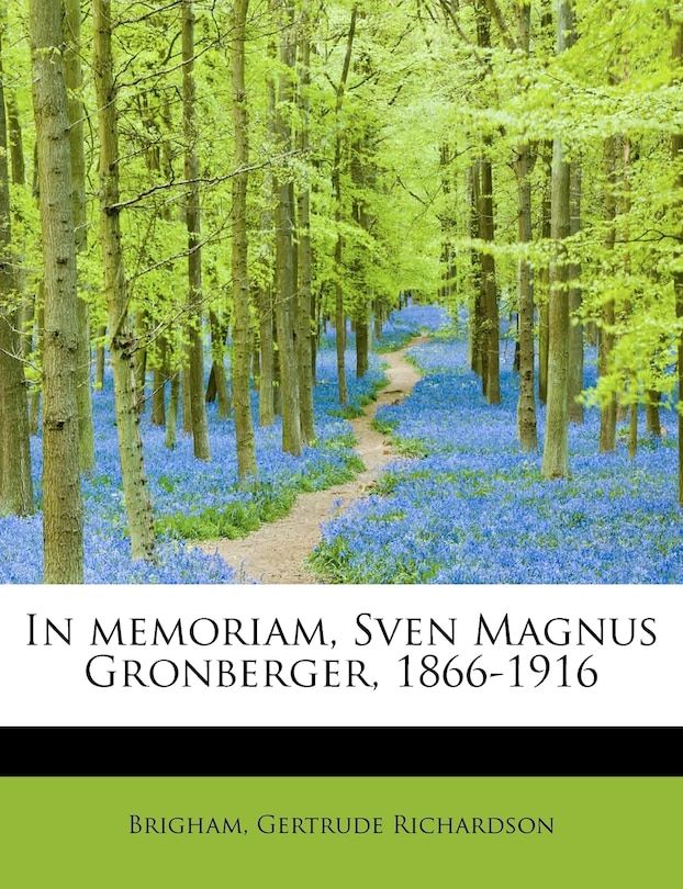 Couverture_In Memoriam, Sven Magnus Gronberger, 1866-1916