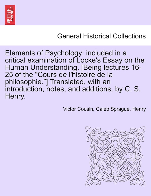 Front cover_Elements of Psychology