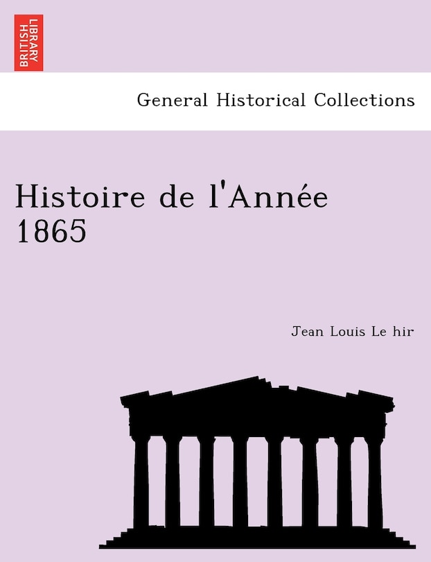 Front cover_Histoire de L'Anne E 1865