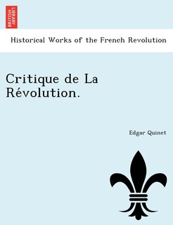 Front cover_Critique de La Révolution.
