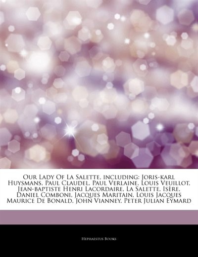 Front cover_Articles On Our Lady Of La Salette, including