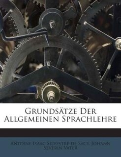 Front cover_Grundsätze Der Allgemeinen Sprachlehre