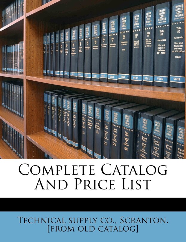 Front cover_Complete Catalog And Price List