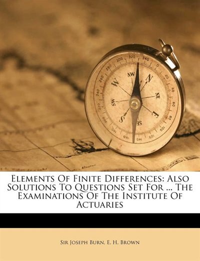 Couverture_Elements Of Finite Differences