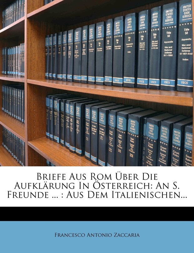 Front cover_Briefe Aus ROM Über Die Aufklärung in Österreich